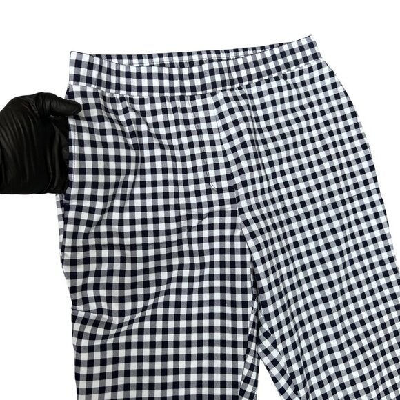 Susan Graver Weekend Womens S Capris 2 Pair White & Blue Gingham Pull On Summer - Picture 6 of 16